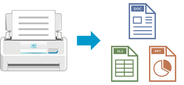 Updated ScanSnap Home converts scanned files to Office formats directly in the app without extra installation.