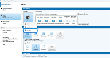 PaperStream Capture Pro Premium file import with PaperStream IP TWAIN driver preserves structure and searchable text.