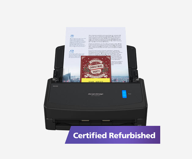 ScanSnap iX1400 Scanner with Certified Refurbished Tag