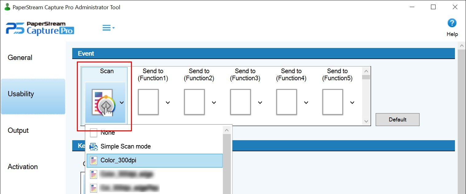Instructions for setting up a scanner to start scanning using the Scan button.