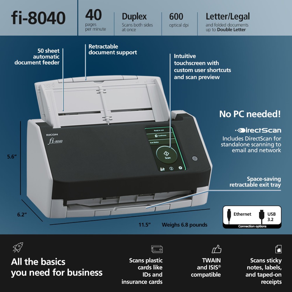 Ricoh fi-8040 & Driver Downloads - Collaborative scanning