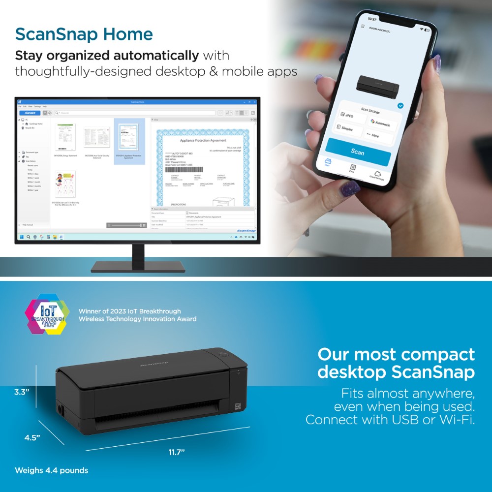 ScanSnap iX1300 - Compact Wi-Fi Duplex Scanner - Formerly ScanSnap iX1300 - Compact Wi-Fi Duplex Scanner - Formerly