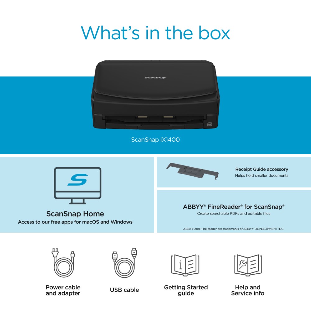 ScanSnap® iX1400 - One Touch Button Scanner