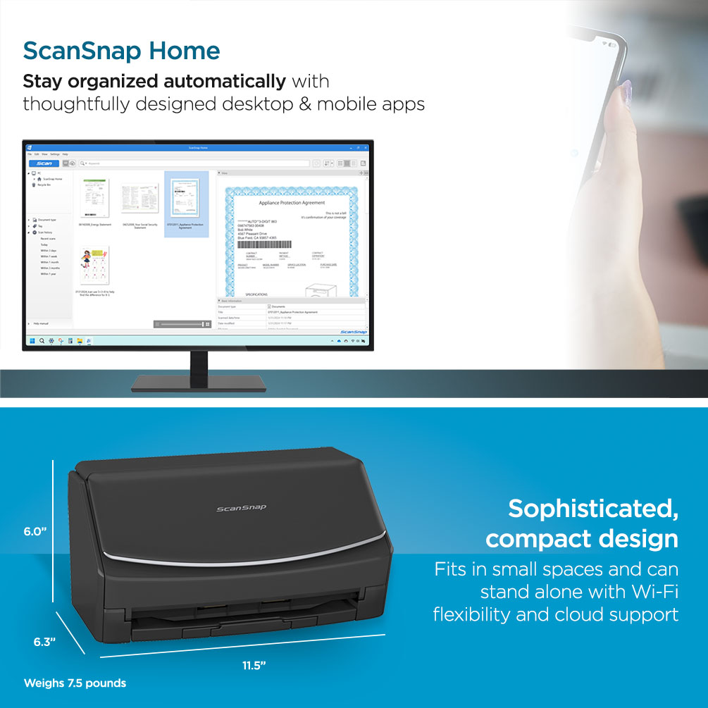 ScanSnap® iX1600 Receipt Edition (Black) - Ricoh Scanners ScanSnap® iX1600 Receipt Edition (Black) - Ricoh Scanners