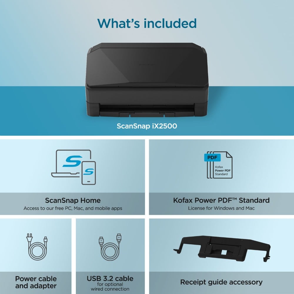 ScanSnap iX2500 Photo Edition - High Speed Picture Scanner with