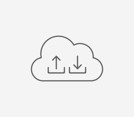 Icon of a cloud with up and down arrows.